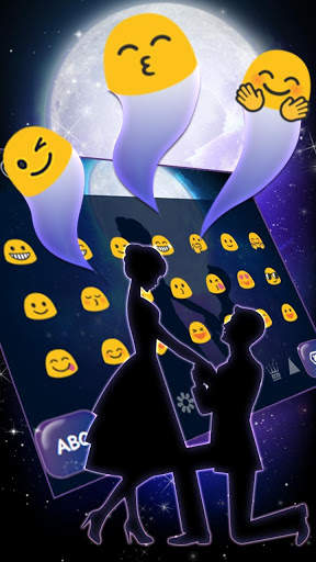 starry Night Love Keyboard Theme स्क्रीनशॉट 3