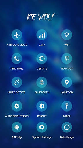 Blue Ice Wolf APUS Launcher theme screenshot 3