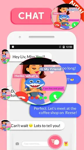 chat with baby mami shark prank скриншот 1