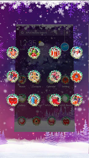 Purple Dream Christmas- APUS Launcher Free Theme screenshot 4