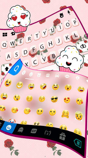 Girly Rose Keyboard Background screenshot 4