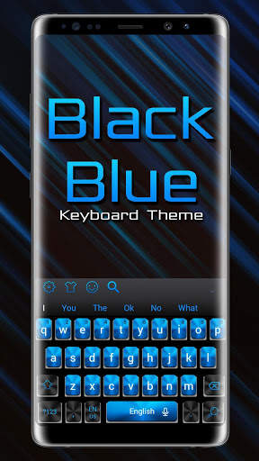 Classic Black Blue Keyboard Theme स्क्रीनशॉट 4
