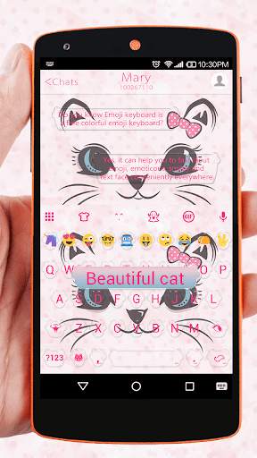 Cute Cat Emoji Keyboard Theme स्क्रीनशॉट 4