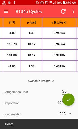 R134a Cycles - Free Version screenshot 1
