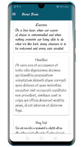 Font Changer for Huawei - Script Fonts screenshot 1