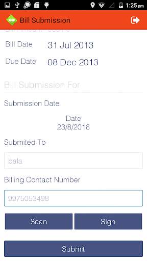 Bill Submission screenshot 6