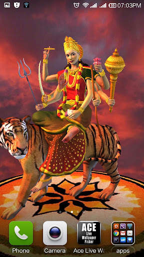3D Durga Live Wallpaper स्क्रीनशॉट 2