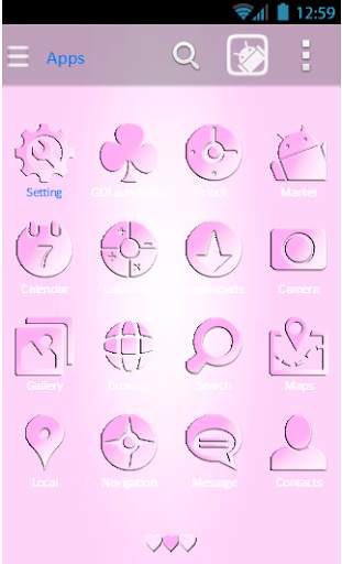 Baby Pink Go Launcher Theme screenshot 2