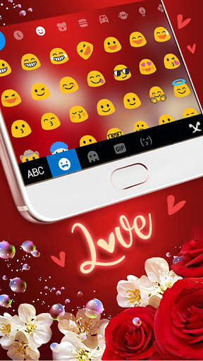 Red Rose Floral Keyboard Theme screenshot 3
