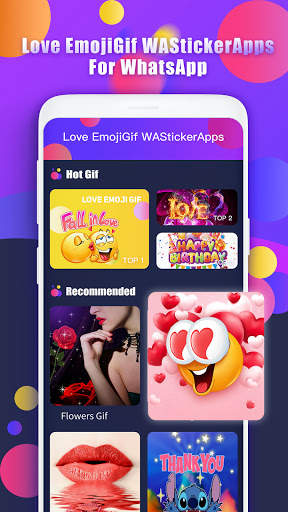 Love EmojiGif WAStickerApps For WhatsApp screenshot 1