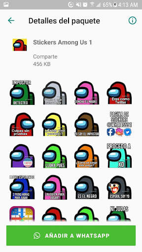 Stickers de Among Us para Whatsapp screenshot 2