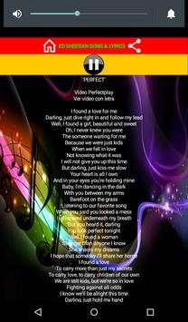 Ed Sheeran music with lyrics 4 تصوير الشاشة