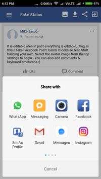 Fake Facebook Status Generator screenshot 4
