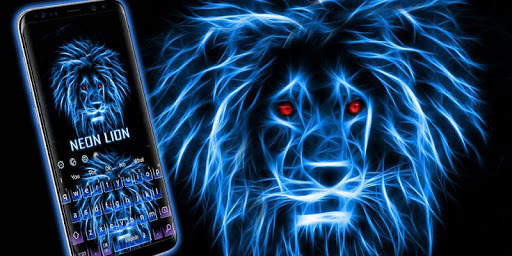 Neon Lion Keyboard Theme screenshot 6