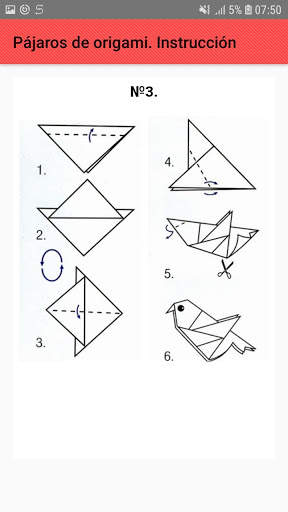 Pájaros de origami. Esquemas, instrucciones screenshot 4