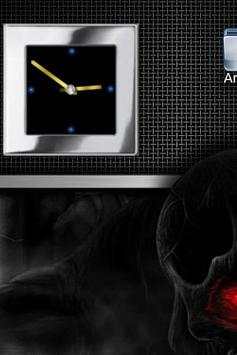 Metal Look Clock widget screenshot 2