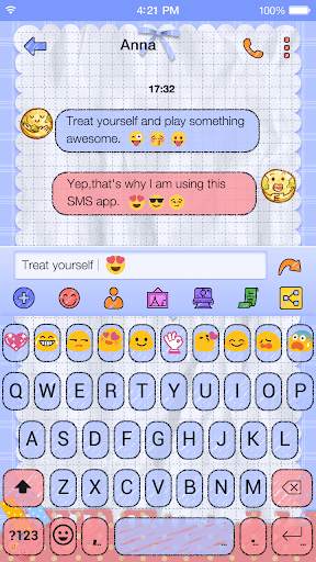 Doodle Emoji Keyboard Theme screenshot 1