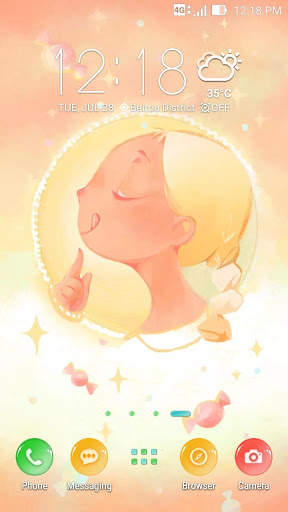 Candy Girl ASUS ZenUI Theme screenshot 2