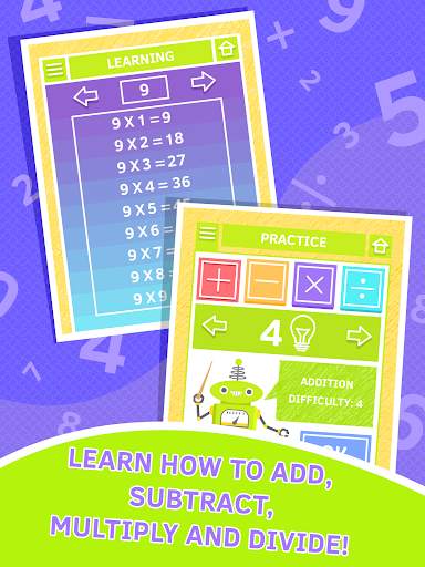 Multiplication table: funny math. screenshot 1
