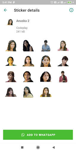 Actress stickers for whatsapp tamil : WAStickerApp screenshot 8
