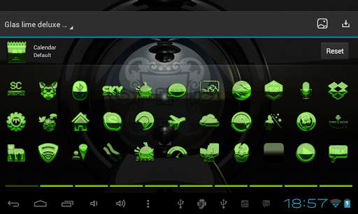 Next Launcher Theme glas lime screenshot 14