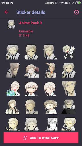 Anime Sticker  For Whatsapps 7 تصوير الشاشة