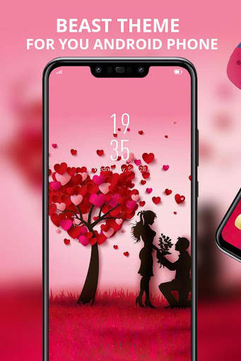 love pink romantic tree pink theme Y21L screenshot 1