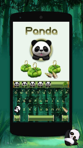 Lovely Panda  Keyboard Theme स्क्रीनशॉट 2