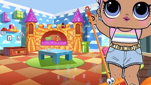 Princess Dolls Pink Cleaning 2 screenshot 3