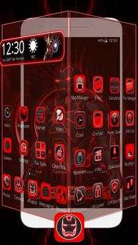3D Red Iron Superhero Theme🤖 скриншот 2