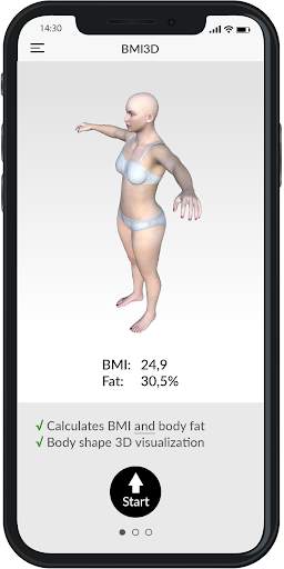 BMI 3D - Body Mass Index and body fat in 3D screenshot 1