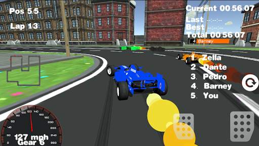 Free Cartoon Formula Racing 3D screenshot 3
