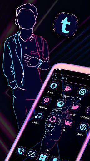Neon Man Launcher Theme screenshot 4