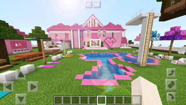 Pink House Minecraft Supermansion Girl Games Free screenshot 3