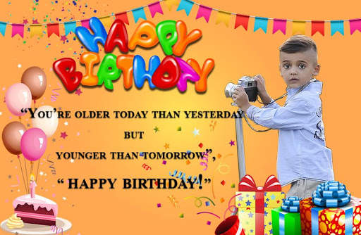 birthday photo frame with text screenshot 1
