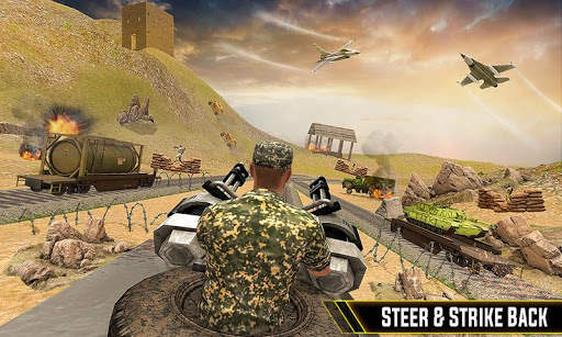 Army Train Gunship Attack: Jeux de conduite de screenshot 3