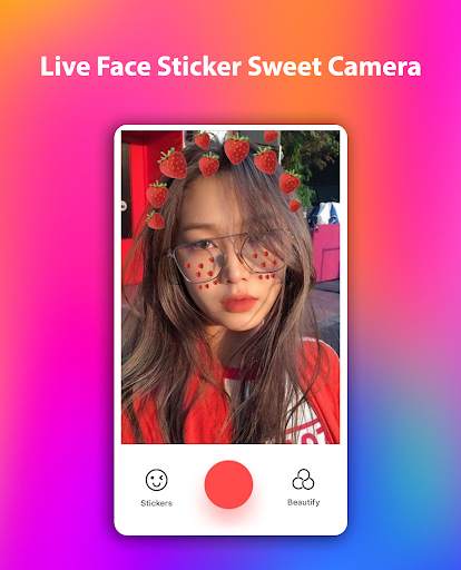Live Face Sticker Sweet Camera Offline screenshot 5