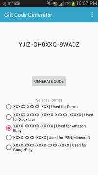 Gift Code Generator screenshot 1
