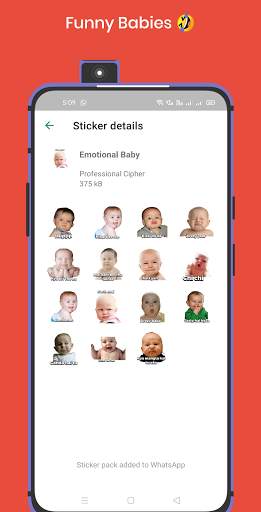 Funny Babies Stickers for WhatsApp - WAStickerApps screenshot 4