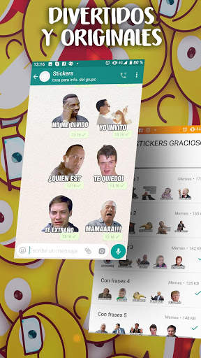 Stickers graciosos con frases para WhatsApp screenshot 1