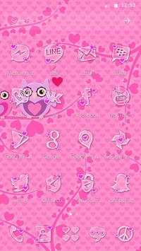 Pink Owl Launcher Theme screenshot 3