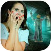 Halloween Scarecrow in Photo logo