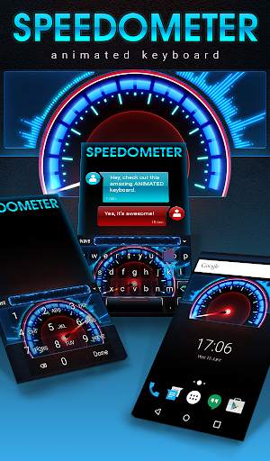 Speedometer Animated Keyboard   Live Wallpaper скриншот 1