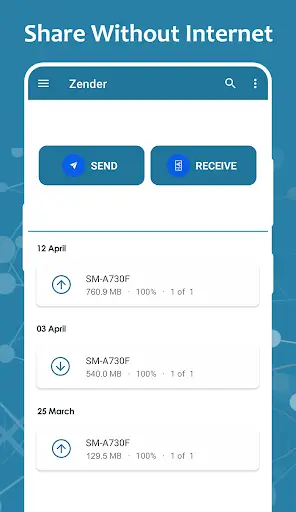 Zender - Fastest File Transfer & Sharing App screenshot 1