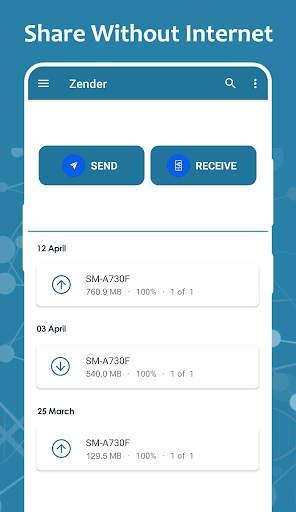 Zender - Fastest File Transfer & Sharing App screenshot 1