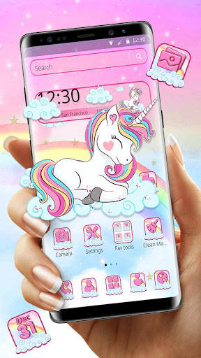 Pink Cute Unicorn Theme screenshot 1