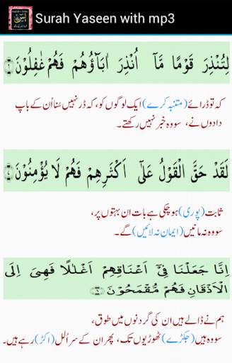 Surah Yaseen Urdu with mp3 screenshot 4