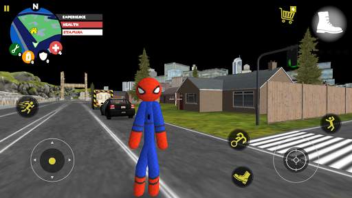 Stickman Spider Rope Hero Gangstar Swing Hero स्क्रीनशॉट 1