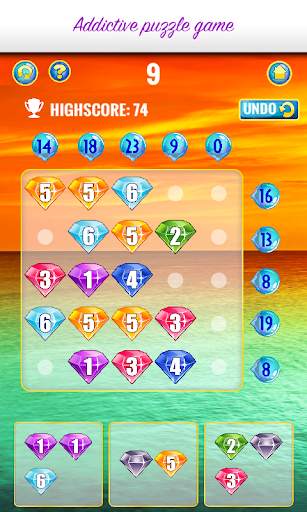 Jewels #2  - Number puzzle game *Gold Edition screenshot 1