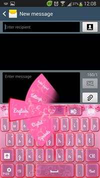 Pink Flower Keyboard скриншот 1